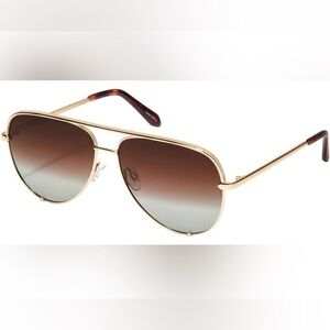 Gold Aviator Sunglasses